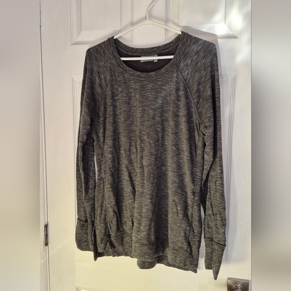 Gray Long Sleeve Top